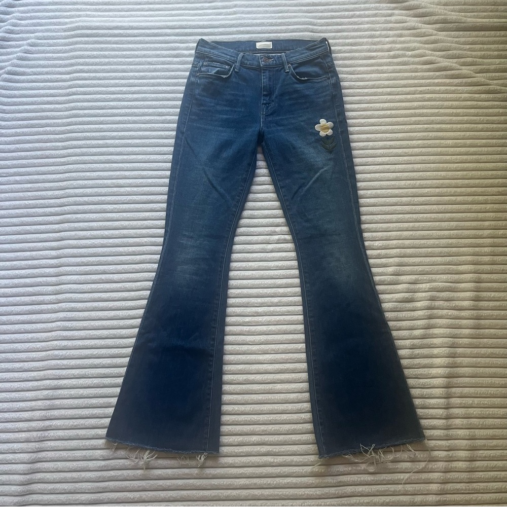 MOTHER Embroidered Weekender Fray Jeans - Picture 5 of 14